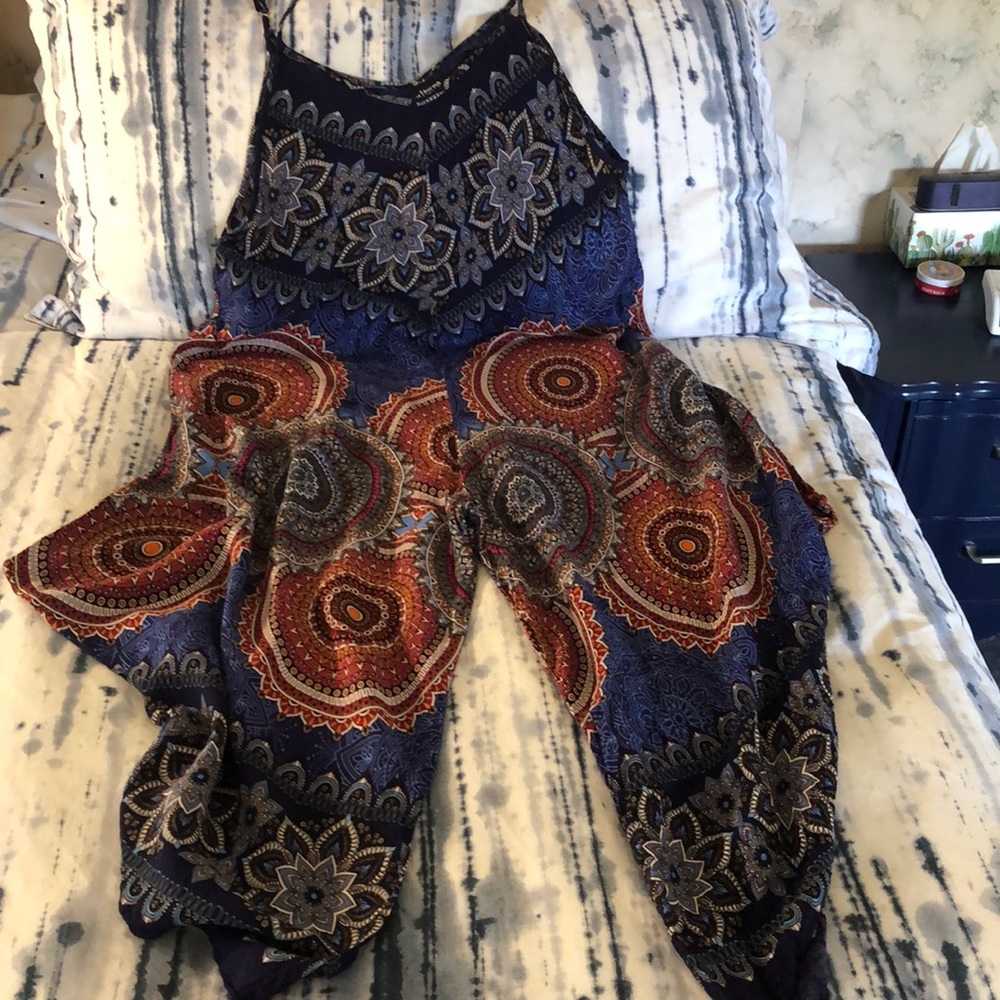Womens Loose Casual Wide Leg Jumpsuit/Romper